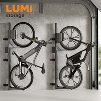 Support mural électrique pivotant automatique pour vélo LBM12-02, capacité 32 kg, support de rangement vertical robuste pour vélo électrique, idéal pour garage