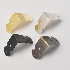 Corner Brace B-047 42x25mm Carbon Steel Antique Bronze <b>Silver</b> Yellow Black Sheet Metal <b>Bracket</b> For Box Protection - Product Image 3