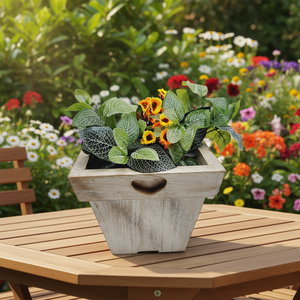 Jardinera de Madera Tallada a Mano, Estilo Rústico y Ecológico, <span class=keywords><strong>para</strong></span> Uso en Interiores/Exteriores, Estante de <span class=keywords><strong>Pared</strong></span> de Pino <span class=keywords><strong>para</strong></span> el Hogar - Product Image 5