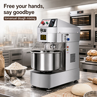 Mixer Spiral Komersial Tugas Berat Baru dengan Kapasitas 40L untuk Pizza, Roti, Toko Roti, Penggiling Tepung, Dapur, dan Restoran