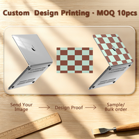 Étui pour ordinateur portable en cristal rigide moderne et fin avec impression de logo personnalisé pour MacBook Air Pro 13 14 15 16 pouces