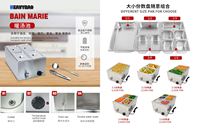 Heavybao Bain-marie électrique en acier inoxydable pour restaurant, cuisine, traiteur, buffet, chauffe-plats avec capacité de 50 ml