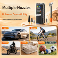 High Power Portable Car Tire Inflator Pumps & Air Pump With Color Screen, Wireless Multi-functional Emergency Tools for Vehicles