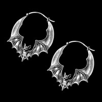 Boucle d'oreille gothique en forme de chauve-souris pour Halloween