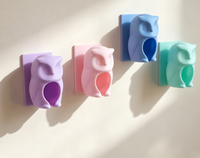 Support de brosse à dents YDS en silicone, support mural auto-adhésif pour douche, crochet de rangement mignon, accessoires de rangement