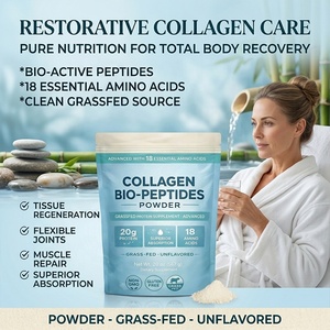 Poudre de Collagène Bio Peptides de Bovins Nourris à l'Herbe 20g de Protéines par Portion 18 Acides Aminés Essentiels Sans Arôme Absorption Supérieure - Product Image 2