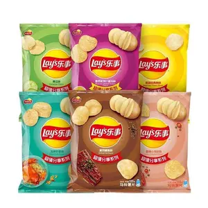 Venda quente china fabricante produzir camadas estilo popular sabor méxico sabor latido composto batatas fritas