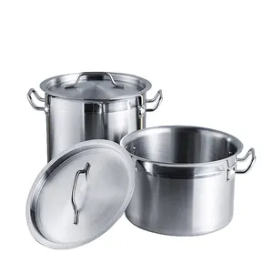 Industrial Kitchen Soup Large Commercial Cooking Stock Pot Hotel Steamer Pot Set Cookware Set Big Soup Pot Cooking