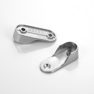 Clothing Tube Support Zinc Alloy Wall Mount Flange Base For Clothes Rod Wardrobe Hardware - Product Image 1