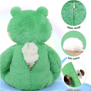 大きなカエルのぬいぐるみ27インチの男の子の女の子のための蝶ネクタイ付きの大きな柔らかい毛皮の抱きしめるヒキガエルぬいぐるみ - Product Image 2