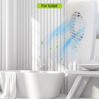 Ventilador de Extracción Eléctrico de Plástico de Alta Calidad con Certificación CE para Baño y Cocina, Montaje en Pared/Techo, 6 Pulgadas, IPX4, 210 M3/h, Tipo Bola