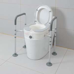 Aumentador de altura para inodoro con pasamanos, tamaño estándar para personas mayores y discapacitadas, equipo de seguridad para el baño - Product Image 3