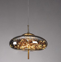 Lustre Nordique Ciel Étoilé pour Salle à Manger, Lampe de Table Moderne en Verre à Quatre Lumières pour Café, Lampe de Chevet pour Chambre à Coucher