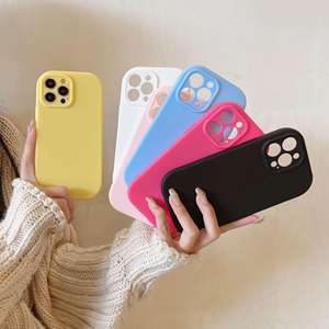 Coque de téléphone pour iPhone 15, trou précis, mignonne et dodue, coque de téléphone créative en TPU de couleur unie pour iPhone 16, coque de téléphone dodue et volumineuse - Product Image 1