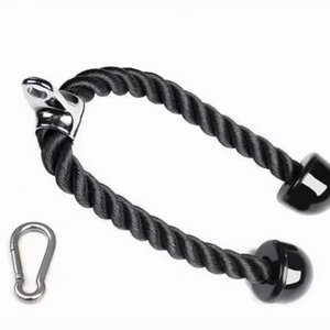Câble en acier noir avec attache en nylon pour entraînement triceps, idéal pour la musculation à domicile ou en salle de sport - Product Image 5