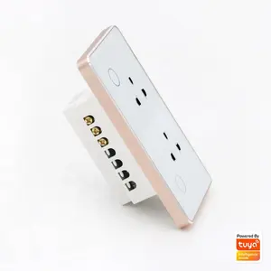 tuya smart life APP control wall touch socket mobile phone control plug US wifi smart wall socket