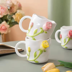 Taza de Café de Cerámica con Diseño Novedoso, Elegante, para Regalo de Negocios, Fiestas, Hogar, <span class=keywords><strong>Día</strong></span> de San Valentín, Regreso <span class=keywords><strong>a</strong></span> Clases, Apta para Microondas y Lavavajillas - Product Image 2