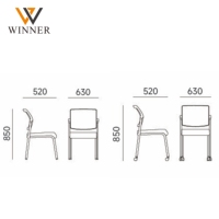 Chaise de classe/bureau moderne en plastique et tissu avec tablette d'écriture en option - Multi-usages pour chambre, bureau à domicile, appartement, usage commercial