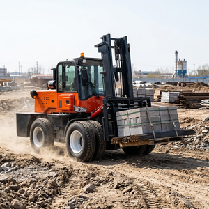 משלוח חינם מלגזה הידראולית 8 טון לשטח קשה, מלגזה לשטח קשה ביערות והרים, מלגזה לשטח קשה חיצוני - Product Image 1