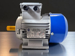 Motor de inducción eléctrico industrial trifásico de 1 hp, 1440 rpm, montado sobre base, de alta resistencia y alto rendimiento para uso en maquinaria. - Product Image 3