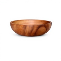 Bols en bois d'acacia, bols à pâte en bois, bols décoratifs, bols à salade, bols décoratifs pour fleurs et plantes, récipients en bois brut