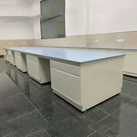 Table de console de banc d'essai de laboratoire de surface en PP tout acier moderne Yazhi avec panneau en bois de bouleau pour l'utilisation scolaire d'atelier d'hôpital