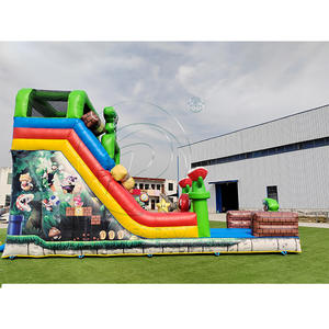 Nouvelle Toboggan Gonflable Commercial à Thème Dessin Animé Plombier, pour Utilisation Sèche et Humide, pour Locations de Fêtes, Aire de Jeux Gonflable Commerciale, Combo Château Gonflable et Toboggan - Product Image 3