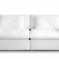 Canapé modulaire d'angle en éponge haute densité, compressé sous vide, blanc crème, pour appartement et hôtel, vente en gros