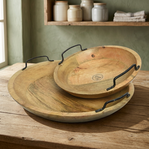 Mango Wood Round <b>Tray</b> <b>Large</b> 39cm - Product Image 2