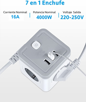 Multiprises murales USB à 4 prises CA et 3 ports avec ports de charge à haut rendement