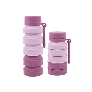 Gourde de voyage en silicone color-block extensible, bouteille de sport portable d'extérieur, résistante aux chocs et à la chaleur - Product Image 5