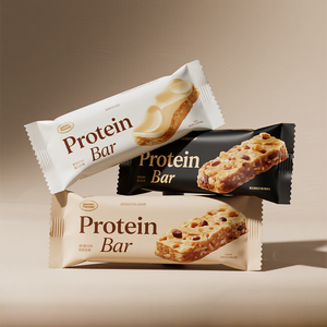 ヒールシールチョコレートエナジーバー包装アルミホイルキャンディクッキーグミプロテインバー包装バックシール包装 - Product Image 2