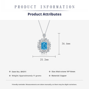 Pendentifs géométriques en cuivre 10*14mm avec zircon cubique pour la fabrication de colliers DIY, accessoires de bijoux pour femmes - Vente chaude - Product Image 2