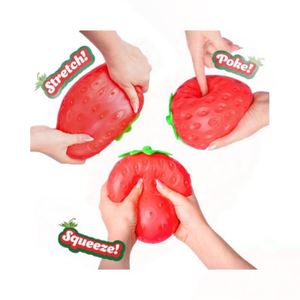 Hot-selling Oversized Strawberry Squishy Stress Ball Realistic Food-themed Stress-relief Squeeze Toy Perfect Gift Box - Product Image 2