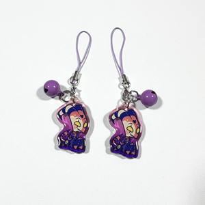 Kuien 사용자 정의 귀여운 에폭시 아크릴 전화 매력 다채로운 종 개인화 된 아크릴 열쇠 고리 다양한 첨부 파일 - Product Image 3