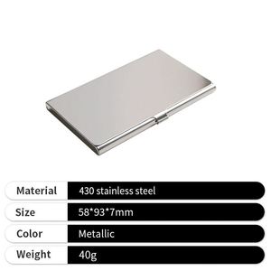 2026 New Arrival Metal Business Credit <b>Card</b> Holder <b>Folder</b> Wallet Case With Custom Logo - Product Image 5