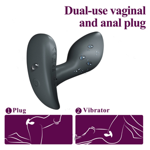 Vibrador Anal de Silicona Completa con Control Remoto por <span class=keywords><strong>APP</strong></span>, Impermeable IPX6, 9 Velocidades de Vibración para Parejas Gay - Product Image 3