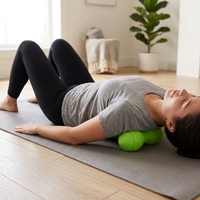 Balle de massage vibrante rechargeable USB 1200 mAh pour massage des tissus profonds, avec minuteur 15 min pour la relaxation myofasciale du dos, du cou et des jambes