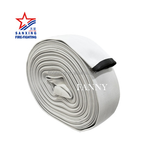 Fire <strong>hose</strong> high-strength polyester yarn jacket <strong>rubber</strong> lining canvas <strong>hose</strong> 63mm30m high pressure wear resistant supply Indian RRL - Product Image 1