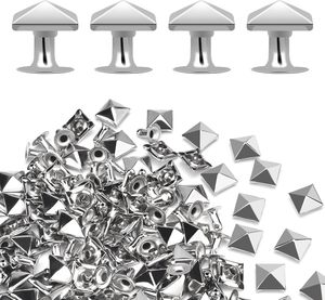 Ensembles de rivets carrés en cuir, clous pyramidaux métalliques pour poignets en cuir, bottes, vêtements, colliers pour animaux, ceintures, sacs, bracelets punk - Product Image 1