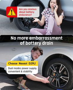 חוט & אלחוטי 2In1 עם 6000Mah סוללה צמיג Inflator מדחס אוויר קטן 12V Dc אוויר משאבת אוויר-מדחס מתנפח - Product Image 5