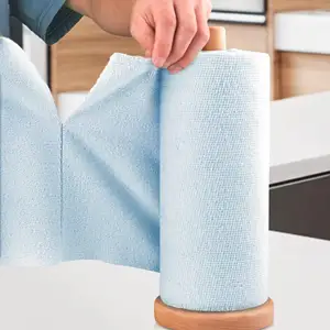 Kain pembersih Microfiber sekali pakai kustom dapat dicuci handuk sobek rol penyerap air kuat yang dapat digunakan kembali