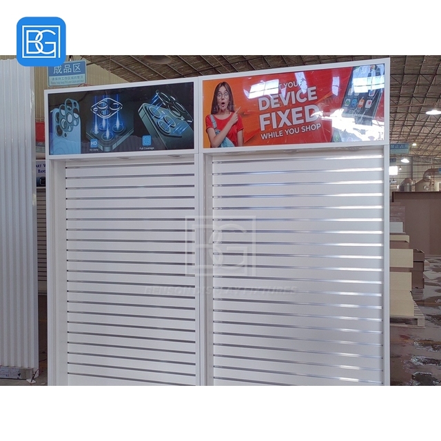 Eco Friendly Retail Outlet Tempered Glass Display Case Store Layout Design Mobile Phone Display Stand