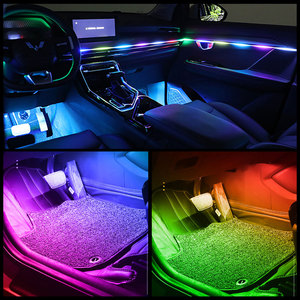 Nueva lámpara <span class=keywords><strong>LED</strong></span> <span class=keywords><strong>de</strong></span> acrílico <span class=keywords><strong>para</strong></span> Interior <span class=keywords><strong>de</strong></span> coche, carga USB y luz dinámica fluida <span class=keywords><strong>para</strong></span> salpicadero, modificación <span class=keywords><strong>de</strong></span> luz ambiental colorida - Product Image 3