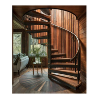 Escalier en colimaçon préfabriqué de conception moderne pour une utilisation intérieure et extérieure avec bandes de roulement antidérapantes pour appartement