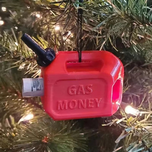 Adorno Decorativo de Navidad Marca LM, Modelo de Lata de Gas Roja Colgante de Plástico con Clip para Dinero - Product Image 6