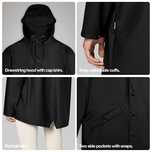 <span class=keywords><strong>Chaqueta</strong></span> <span class=keywords><strong>Impermeable</strong></span> Unisex para Adultos OEM de PU - Exterior 100% Poliéster 200 GSM, Diseño Serigrafiado, Costuras Soldadas, Cierre con Cordón - Product Image 6