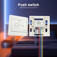 Gledopto GL-C-301P Ultra- Mini 5in1 Contrôleur intelligent de bande de LED 12 ~ 24V 10A 5 canaux ZigBee 3.0 Push Dimmer