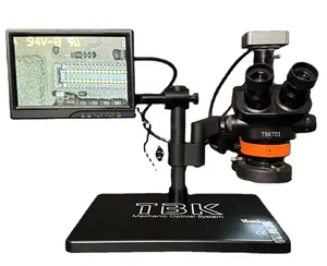 TBK 701 Elektronen-Trinokular-Stereo mikroskop Tragbare mobile optische kontinuierlich rotierende CCD-Kamera für mobiles Wartungs werkzeug