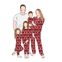 Panique achat personnalisé noël famille correspondant pyjamas ensemble doux pour la peau tissu protéine de lait fibre décontracté pour les enfants